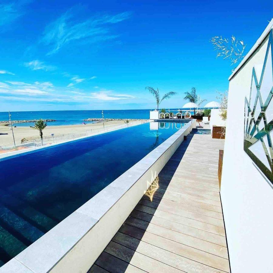 Le Majestic Residence Le Mind Vue Mer Exceptionnelle Grande Terrasse Privee Piscine Partagee Sur Le Toit Hyper Centre La Grande Motte Exteriör bild